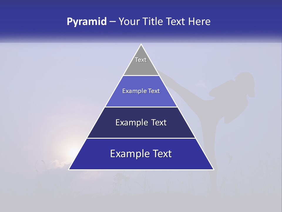 A Silhouette Of A Person Doing A Karate Kick PowerPoint Template