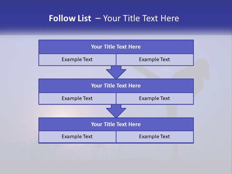 A Silhouette Of A Person Doing A Karate Kick PowerPoint Template