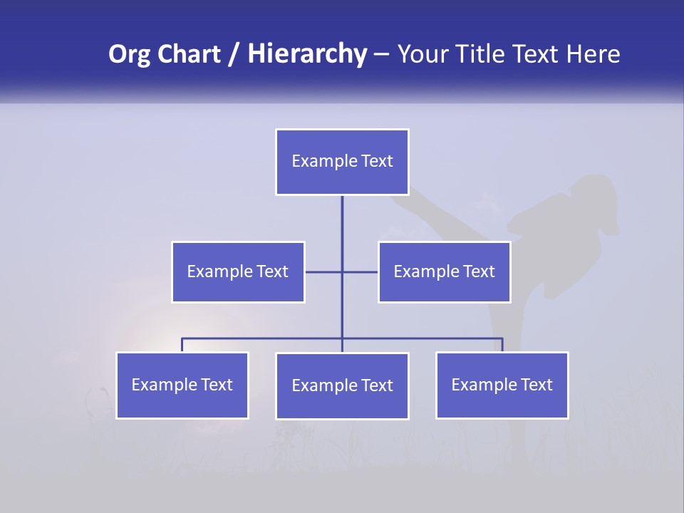 A Silhouette Of A Person Doing A Karate Kick PowerPoint Template