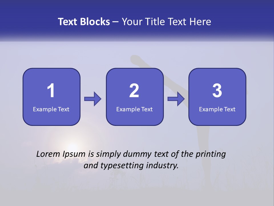 A Silhouette Of A Person Doing A Karate Kick PowerPoint Template