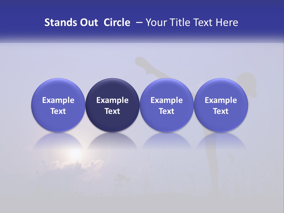 A Silhouette Of A Person Doing A Karate Kick PowerPoint Template