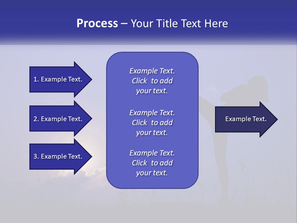 A Silhouette Of A Person Doing A Karate Kick PowerPoint Template