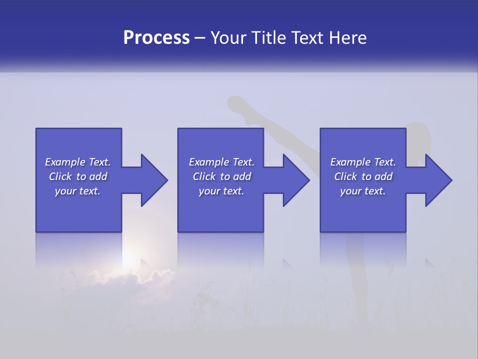 A Silhouette Of A Person Doing A Karate Kick PowerPoint Template