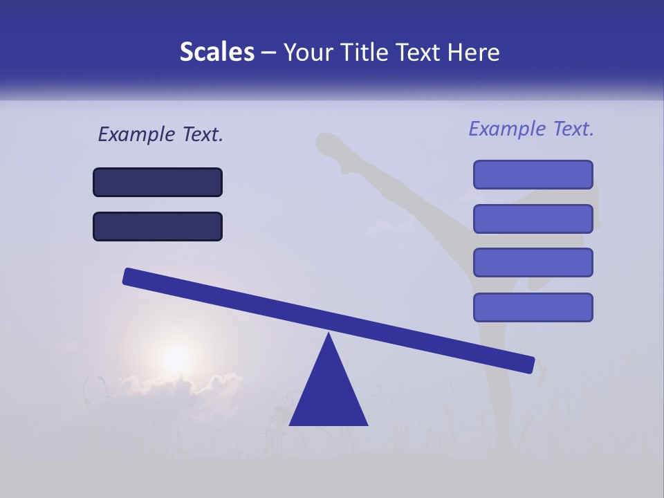 A Silhouette Of A Person Doing A Karate Kick PowerPoint Template