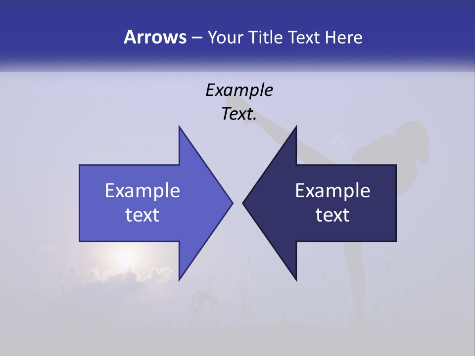 A Silhouette Of A Person Doing A Karate Kick PowerPoint Template