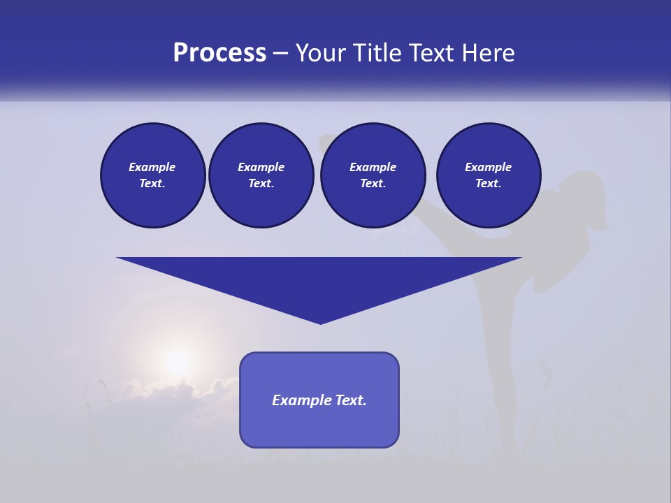 A Silhouette Of A Person Doing A Karate Kick PowerPoint Template