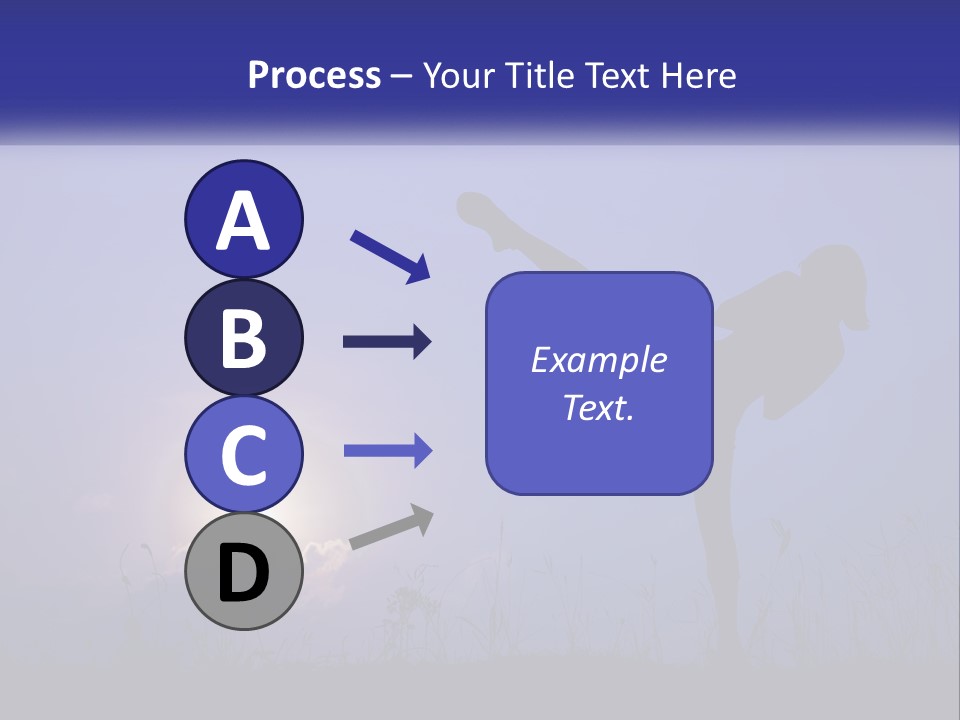 A Silhouette Of A Person Doing A Karate Kick PowerPoint Template