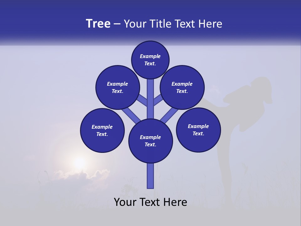 A Silhouette Of A Person Doing A Karate Kick PowerPoint Template