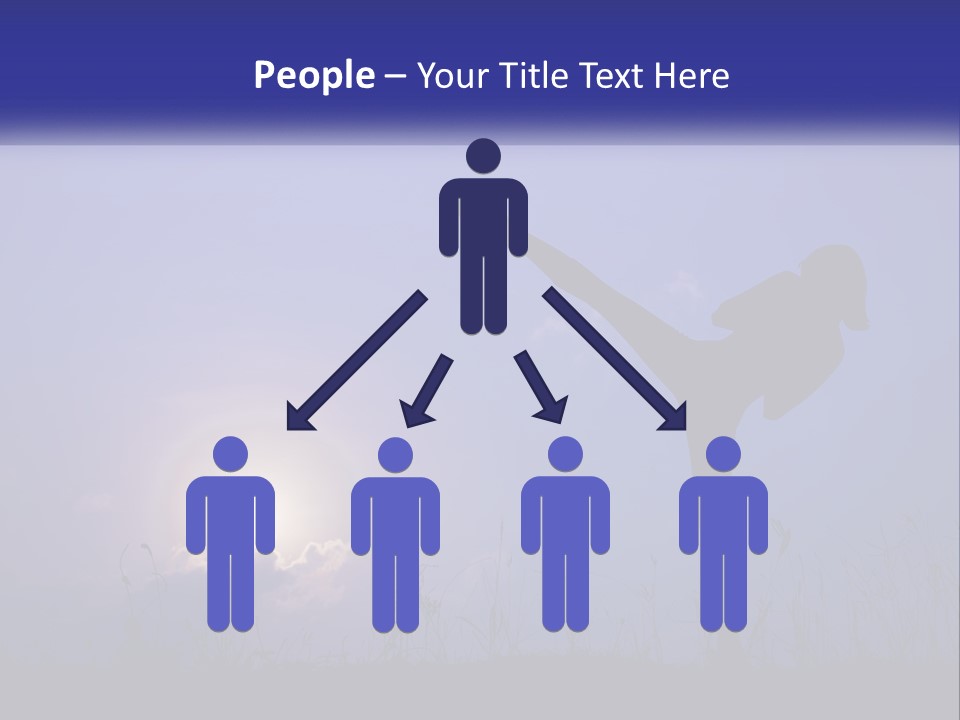 A Silhouette Of A Person Doing A Karate Kick PowerPoint Template