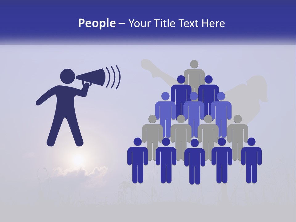 A Silhouette Of A Person Doing A Karate Kick PowerPoint Template