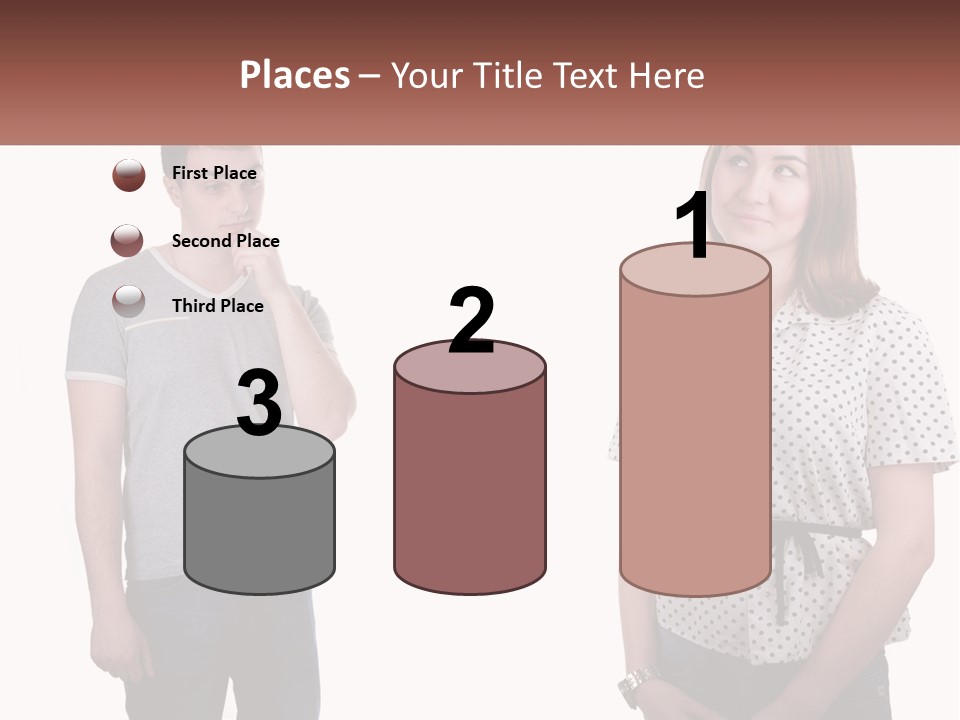 A Man And A Woman Standing Next To Each Other PowerPoint Template