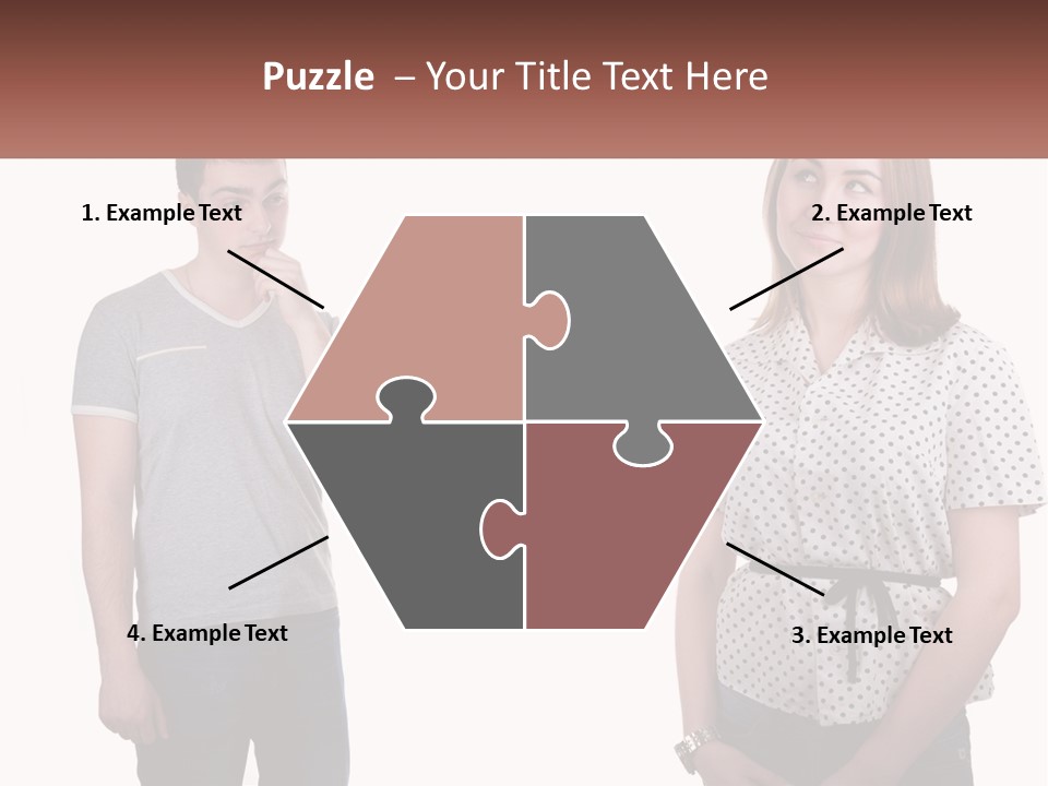 A Man And A Woman Standing Next To Each Other PowerPoint Template