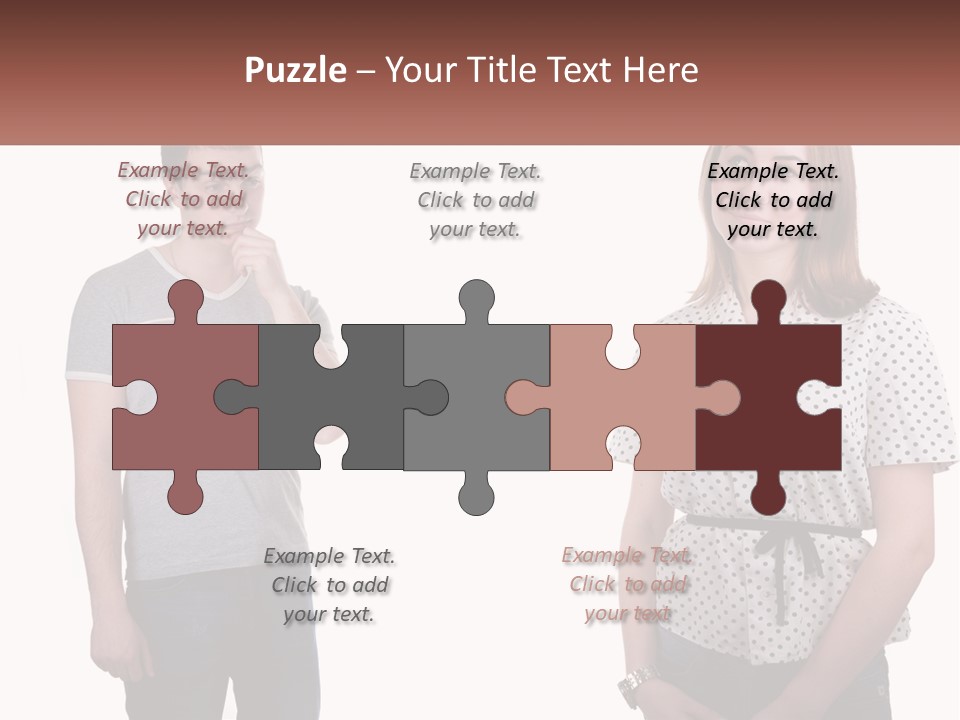 A Man And A Woman Standing Next To Each Other PowerPoint Template