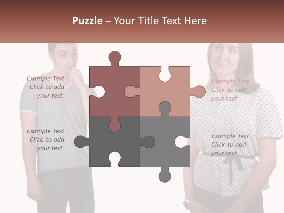 A Man And A Woman Standing Next To Each Other PowerPoint Template