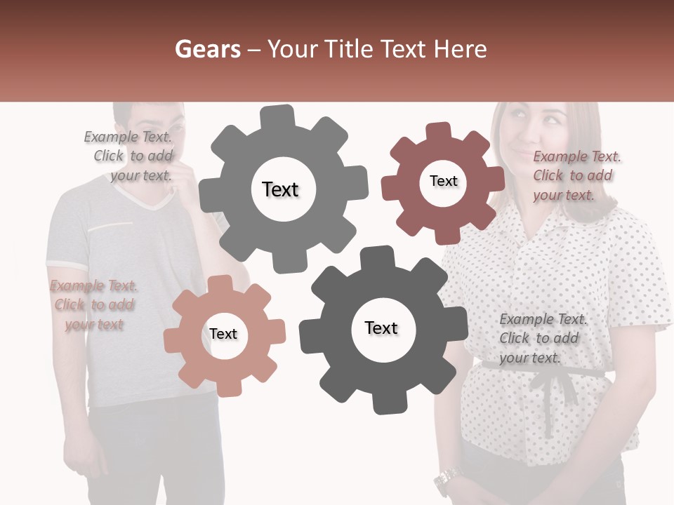 A Man And A Woman Standing Next To Each Other PowerPoint Template