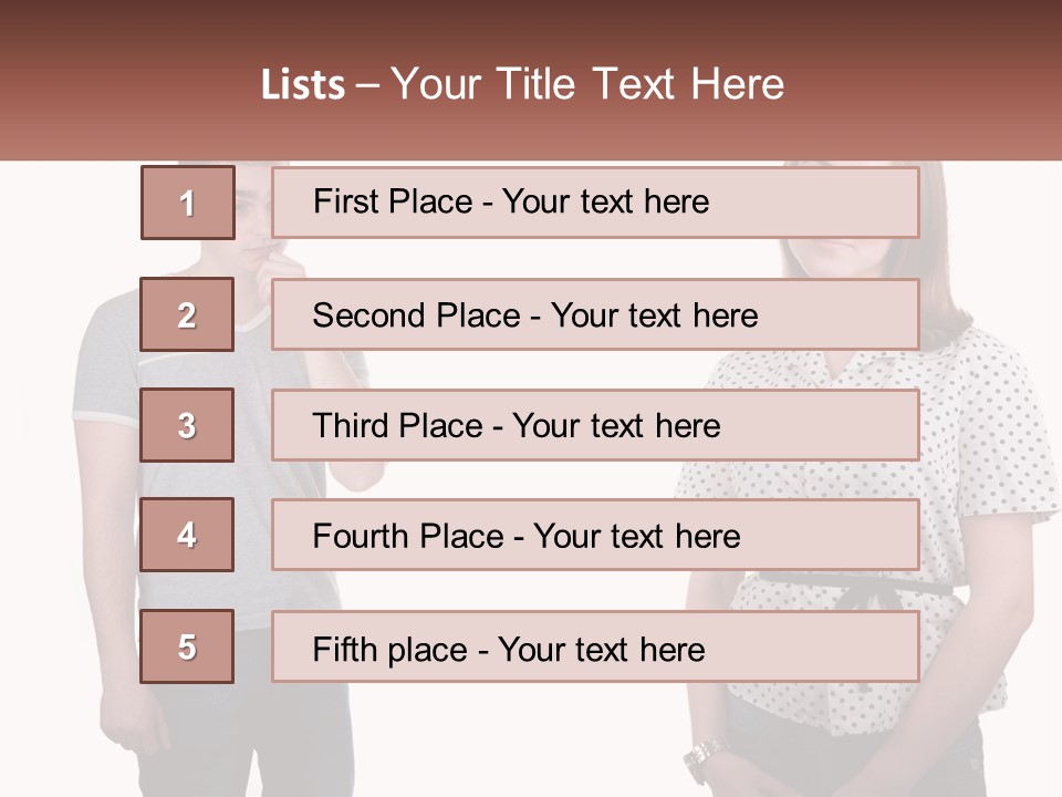 A Man And A Woman Standing Next To Each Other PowerPoint Template