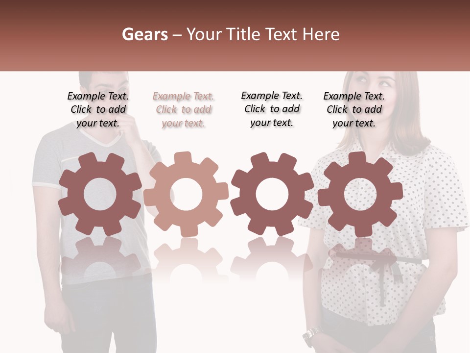 A Man And A Woman Standing Next To Each Other PowerPoint Template