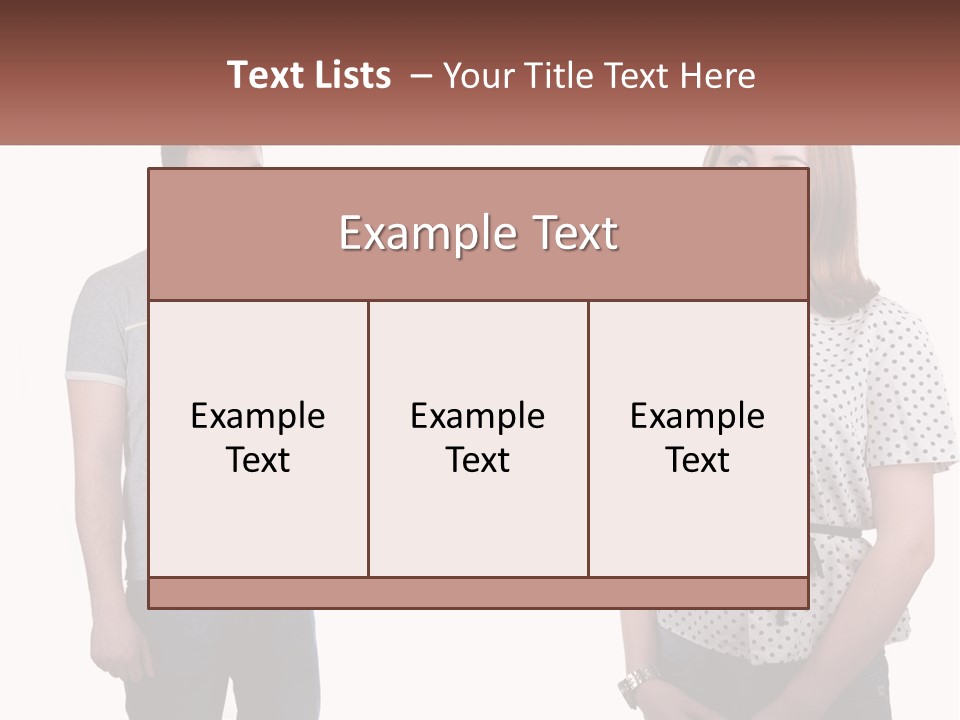 A Man And A Woman Standing Next To Each Other PowerPoint Template