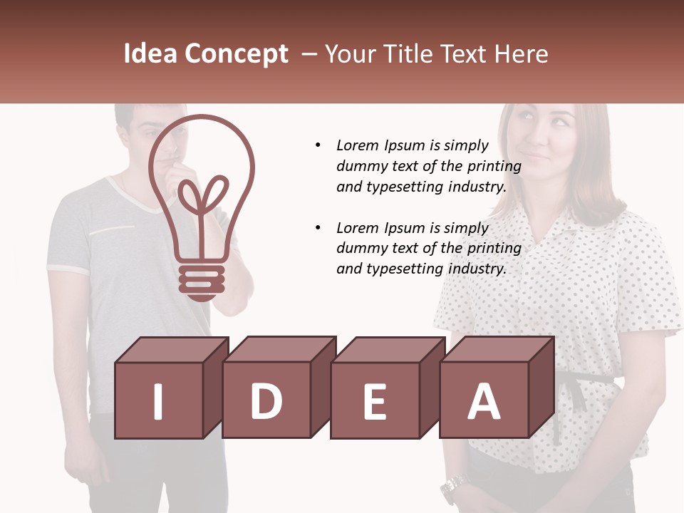 A Man And A Woman Standing Next To Each Other PowerPoint Template