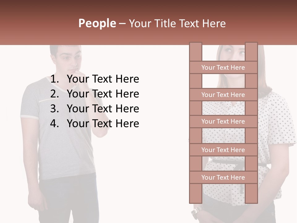A Man And A Woman Standing Next To Each Other PowerPoint Template