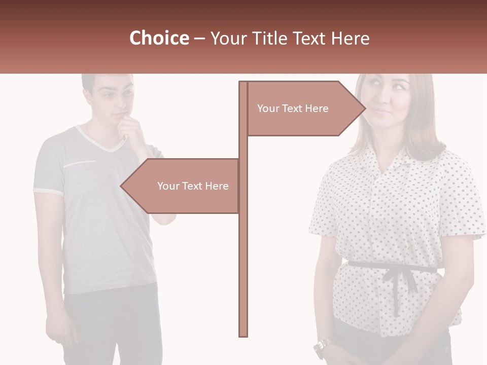 A Man And A Woman Standing Next To Each Other PowerPoint Template