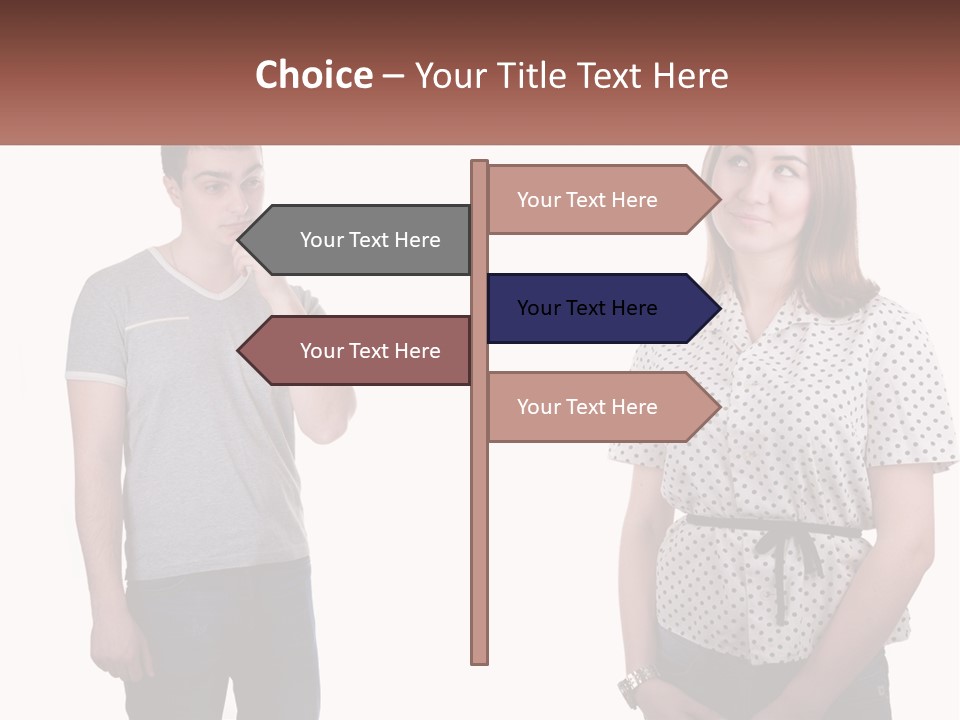 A Man And A Woman Standing Next To Each Other PowerPoint Template