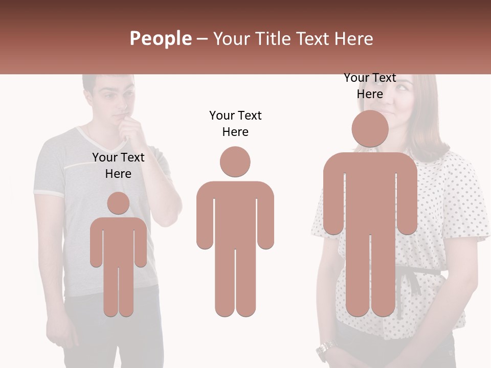 A Man And A Woman Standing Next To Each Other PowerPoint Template
