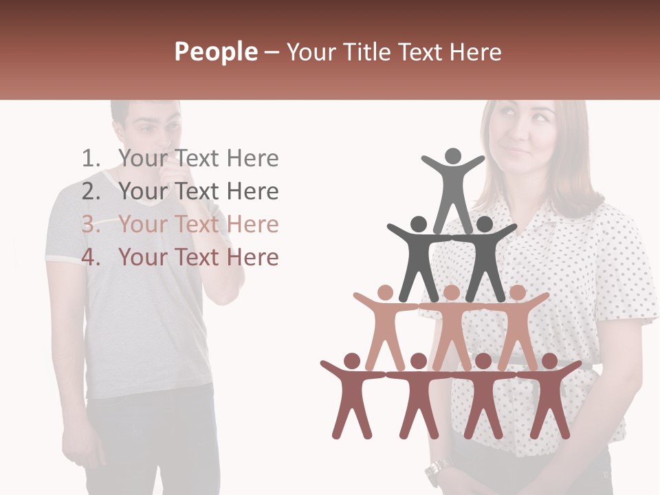 A Man And A Woman Standing Next To Each Other PowerPoint Template