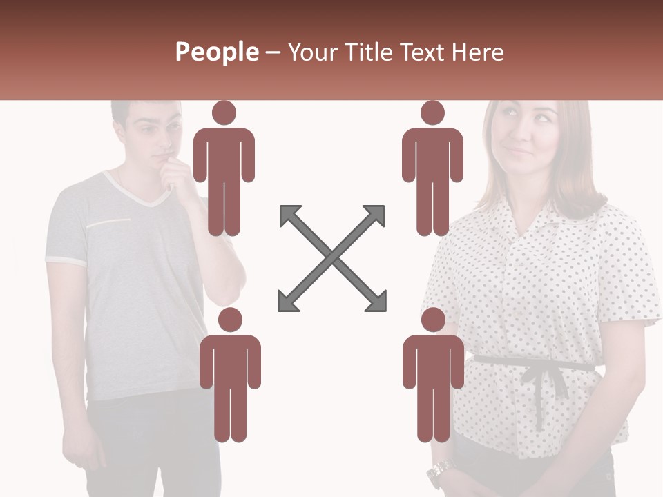 A Man And A Woman Standing Next To Each Other PowerPoint Template