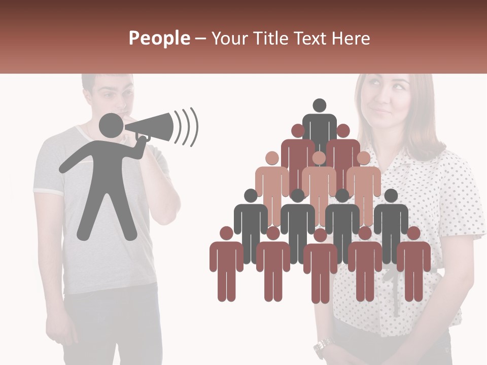 A Man And A Woman Standing Next To Each Other PowerPoint Template