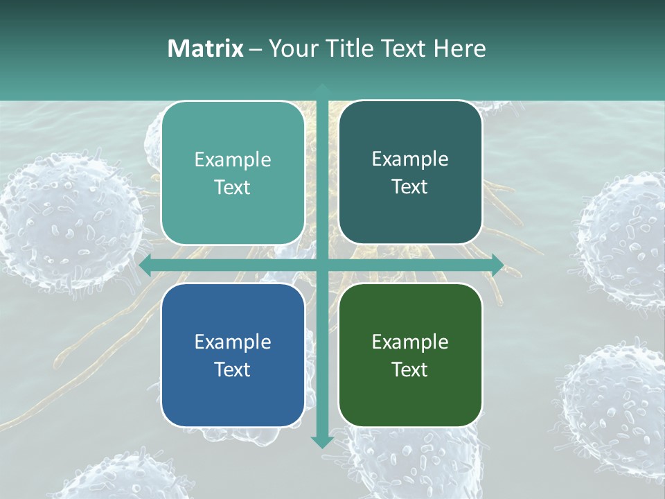 A Group Of Blue And Yellow Cells In The Water PowerPoint Template