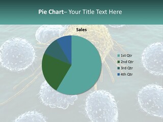 A Group Of Blue And Yellow Cells In The Water PowerPoint Template