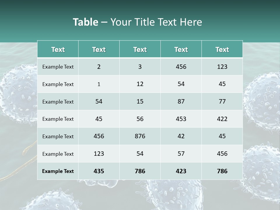 A Group Of Blue And Yellow Cells In The Water PowerPoint Template