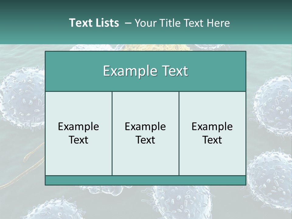 A Group Of Blue And Yellow Cells In The Water PowerPoint Template