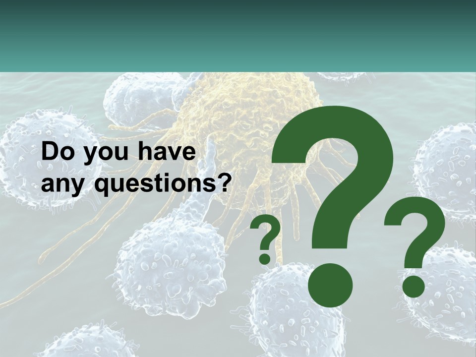 A Group Of Blue And Yellow Cells In The Water PowerPoint Template