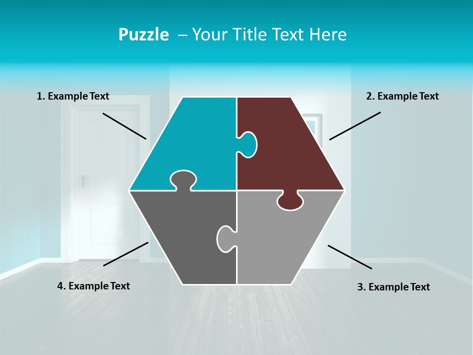 A Room With A Door And A Picture On The Wall PowerPoint Template