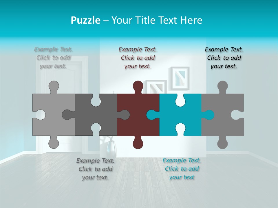 A Room With A Door And A Picture On The Wall PowerPoint Template