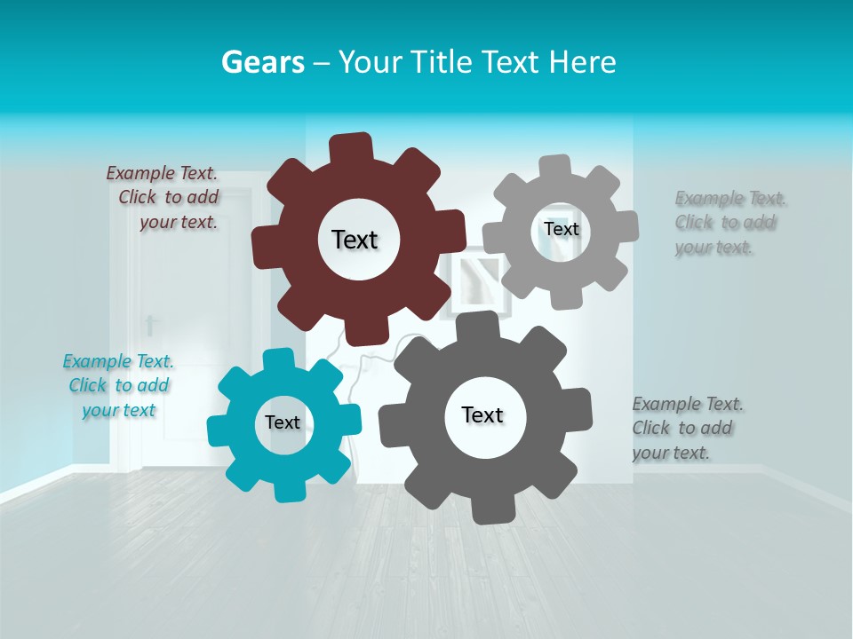 A Room With A Door And A Picture On The Wall PowerPoint Template