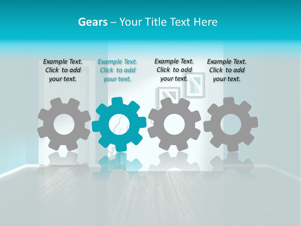 A Room With A Door And A Picture On The Wall PowerPoint Template