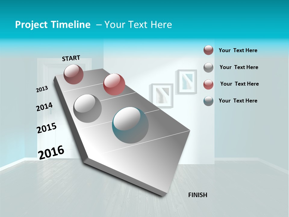 A Room With A Door And A Picture On The Wall PowerPoint Template