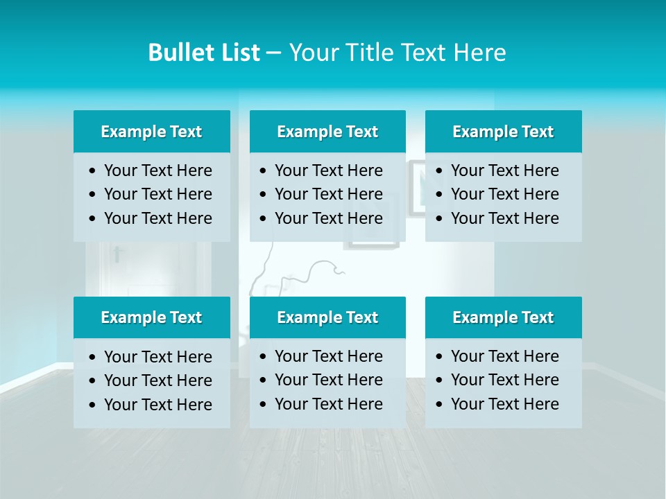 A Room With A Door And A Picture On The Wall PowerPoint Template