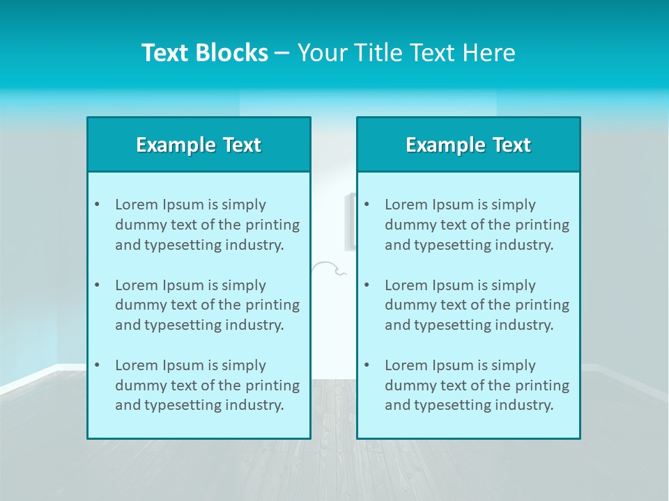A Room With A Door And A Picture On The Wall PowerPoint Template