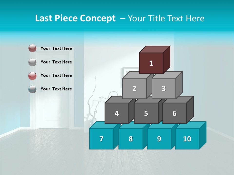 A Room With A Door And A Picture On The Wall PowerPoint Template