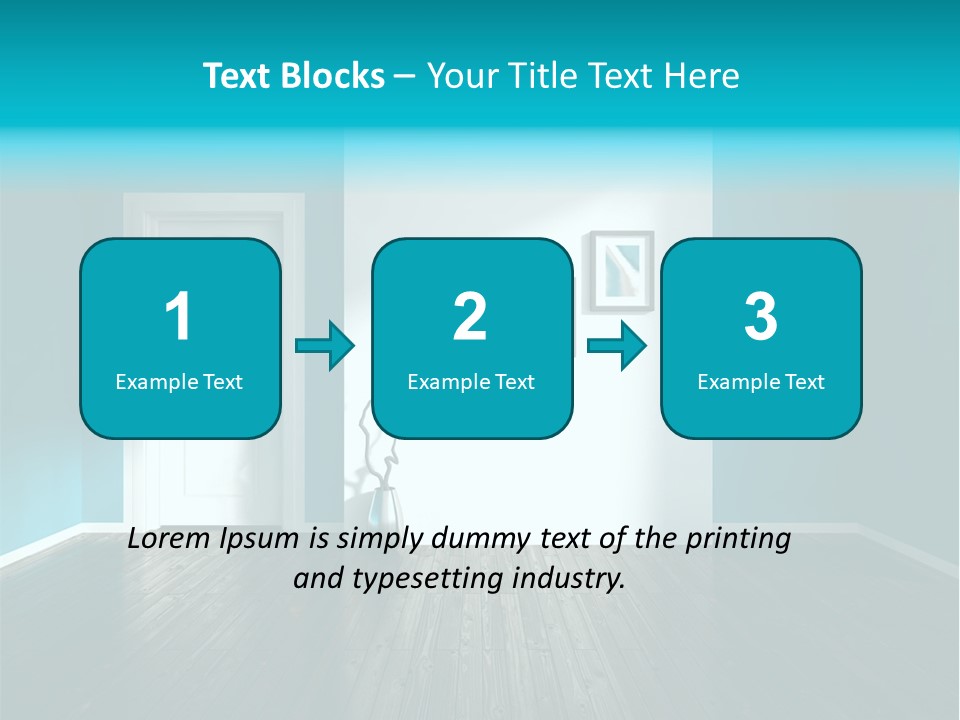 A Room With A Door And A Picture On The Wall PowerPoint Template