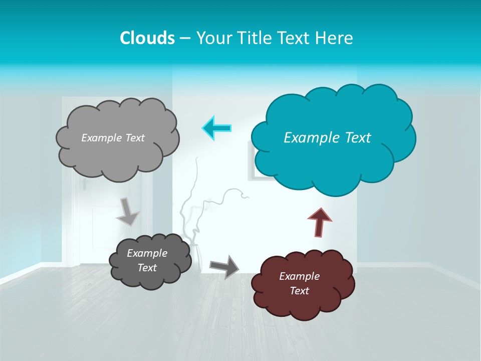 A Room With A Door And A Picture On The Wall PowerPoint Template