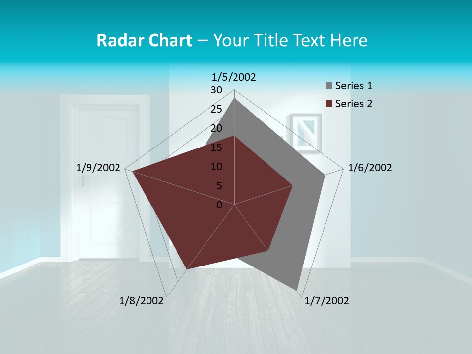 A Room With A Door And A Picture On The Wall PowerPoint Template