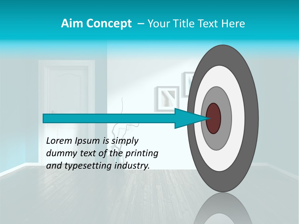 A Room With A Door And A Picture On The Wall PowerPoint Template