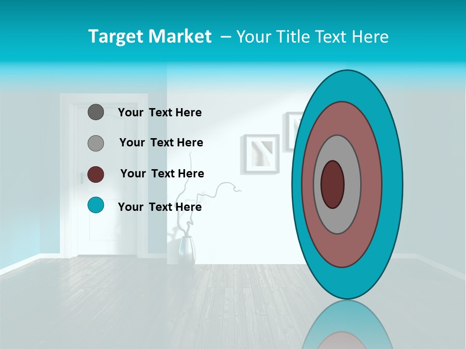 A Room With A Door And A Picture On The Wall PowerPoint Template