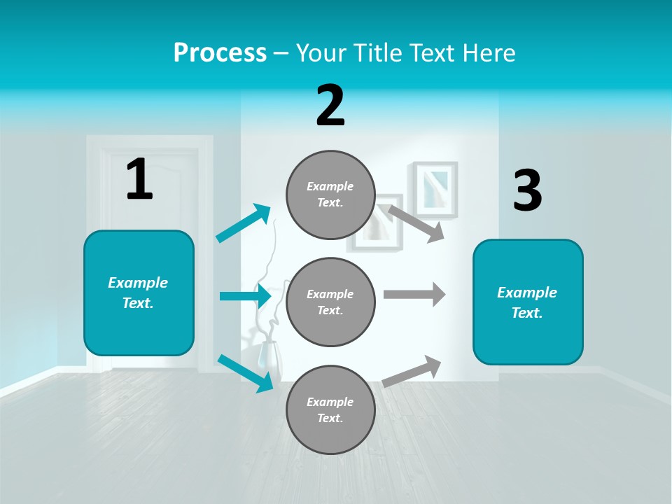 A Room With A Door And A Picture On The Wall PowerPoint Template
