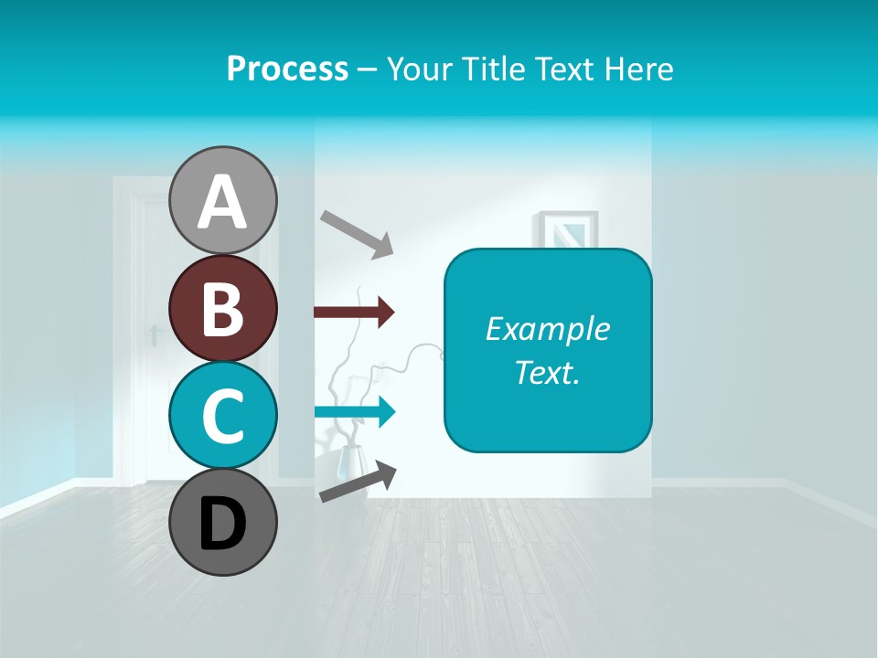 A Room With A Door And A Picture On The Wall PowerPoint Template